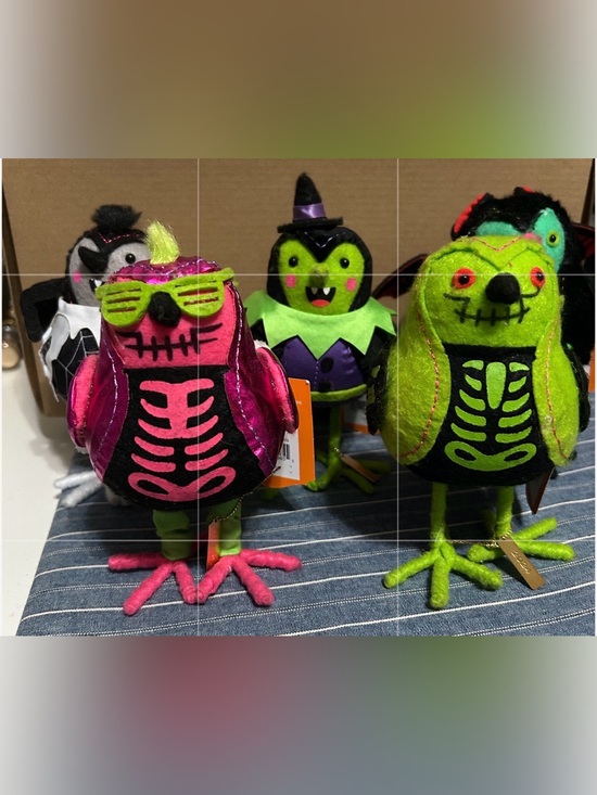 Target Other - Target Spritz 2024 Hyde & EEK! Featherly Friends Halloween Birds Set of 5 NWT
